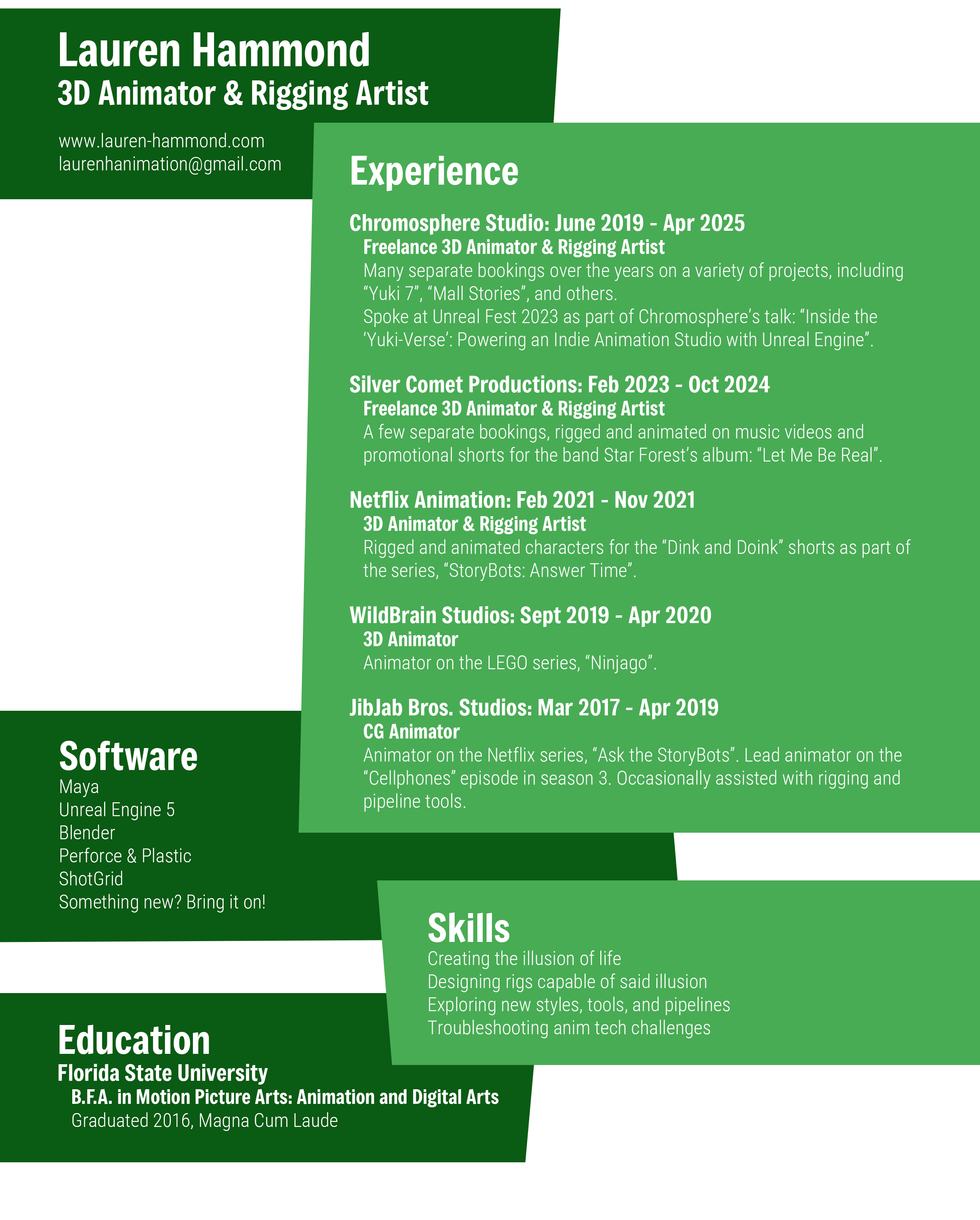 lauren hammond character animator